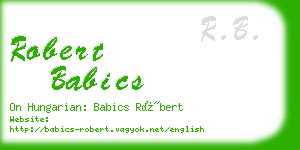 robert babics business card